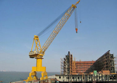 25T Four Link Floating Dock Crane ، Harbour Portal Pedestal Jib Crane