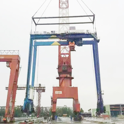 22m RTG نموذج حاوية كرين 500t امدادات الطاقة الكهربائية عارضة مزدوجة