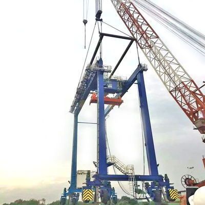 22m RTG نموذج حاوية كرين 500t امدادات الطاقة الكهربائية عارضة مزدوجة